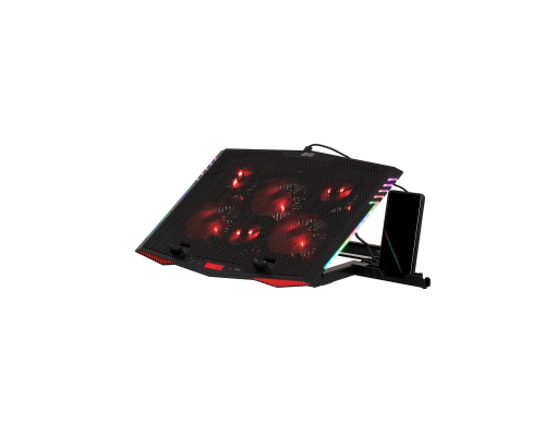 Игровая подставка для ноутбука 2E GAMING CPG-005, до 17.3", 2xUSB-A, RGB, черная