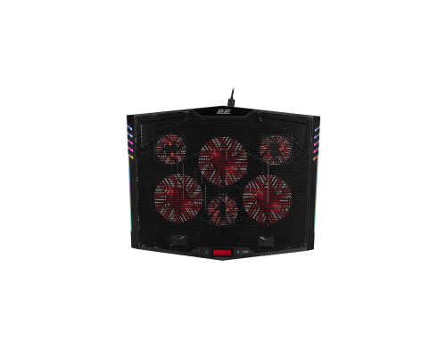 Игровая подставка для ноутбука 2E GAMING CPG-005, до 17.3", 2xUSB-A, RGB, черная