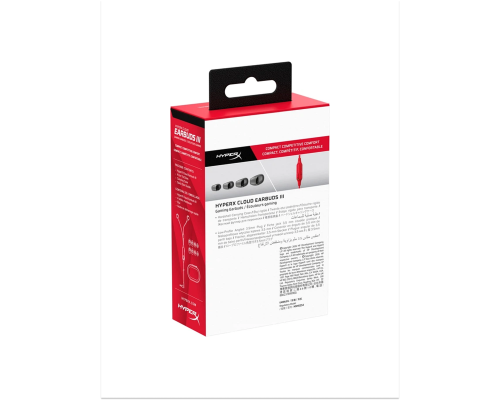 Проводные игровые наушники HyperX Cloud Earbuds III, красные (BN7S0AA)