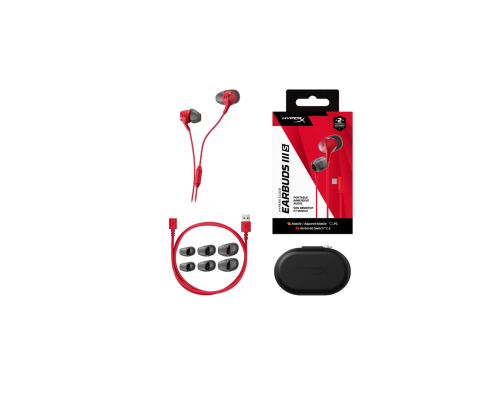 Проводные наушники HyperX Cloud Earbuds III S, красные (BN7S2AA)