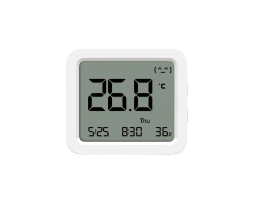 Датчик температуры и влажности Xiaomi Smart Temperature and Humidity Monitor 3 с большим ЖК-дисплеем и точным контролем