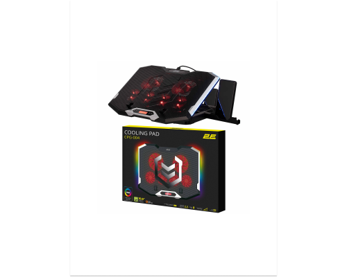 Подставка для ноутбука 2E GAMING CPG-004 до 15.6 дюймов с RGB подсветкой и держателем для смартфона