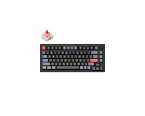 Клавиатура Keychron Q1 QMK HotSwappable Gateron Phantom Blue RGB Knob Black (Q1M2_Keychron)