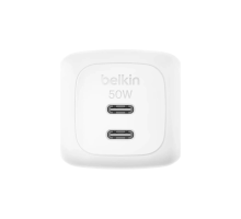 Сетевое зарядное устройство Belkin 50W Dual USB-C PPS White