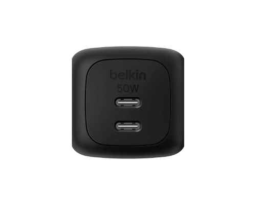 Сетевое зарядное устройство Belkin 50W Dual USB-C PPS Black