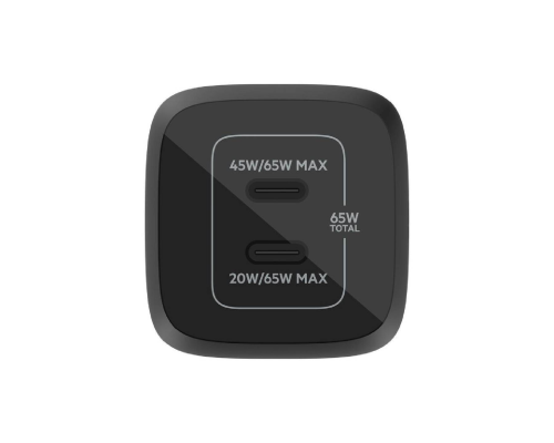 Сетевое зарядное устройство Belkin 65W GaN Dual USB-C Black
