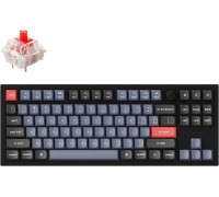 Клавиатура Keychron Q1 QMK Custom HotSwappable Gateron Phantom Red Switch Mechanical Keyboard Full Assembled Space Grey RGB with Knob Russian Layout