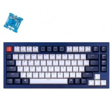 Клавиатура Keychron Q1 QMK Custom HotSwappable Gateron Phantom Blue Switch Mechanical Keyboard Full Assembled Navy Blue RGB with Knob Russian Layout