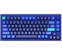 Клавиатура Keychron Q1 QMK Custom HotSwappable Gateron Phantom Red Switch Mechanical Keyboard Full Assembled Navy Blue RGB with Knob Russian Layout