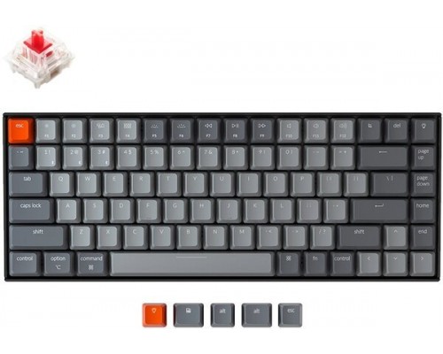 Клавиатура Keychron K2 84 Key Gateron Hot-Swappable Mechanical Keyboard White LED Red Russian Layout
