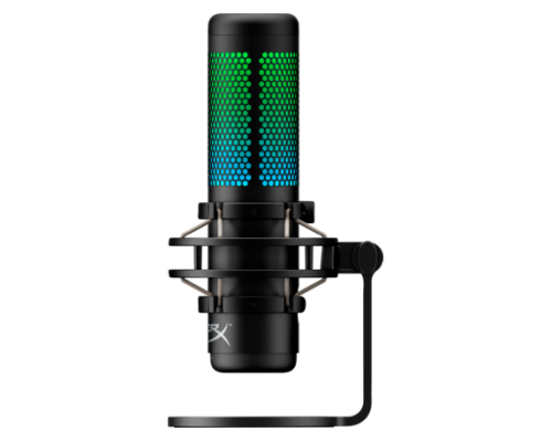  USB-микрофон HyperX QuadCast S — RGB-подсветка —(черно-серый)