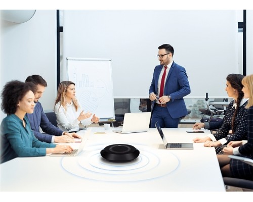 Спикерфон настольный/потолочный Aver FONE540 BT, 2 х Omni-mic, радиус действия 3 м, BT, USB, 3.5 mini jack, RJ45, черный