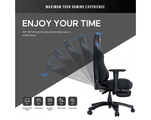Кресло AndaSeat Luna Pro, ПВХ кожа, 1D-Armrests, чёрный