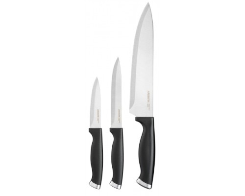 Набор ножей ARDESTO Gemini Gourmet, 3 предмета, нержавеющая сталь, пластик, черный