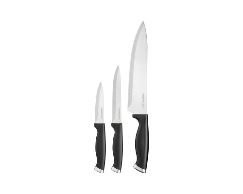 Набор ножей ARDESTO Gemini Gourmet, 3 предмета, нержавеющая сталь, пластик, черный