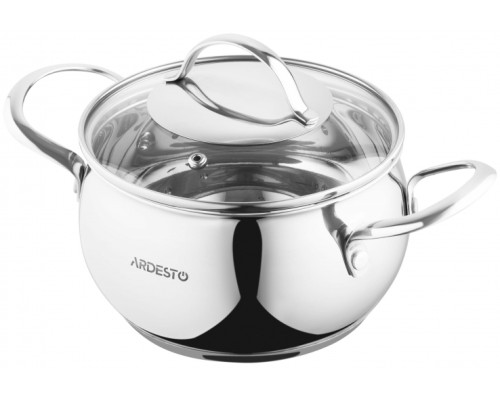 Кастрюля со стеклянной крышкой ARDESTO Gemini Liguria, 2.2л, нержавеющая сталь