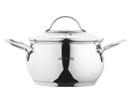 Кастрюля со стеклянной крышкой ARDESTO Gemini Liguria, 2.2л, нержавеющая сталь