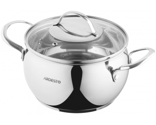 Кастрюля со стеклянной крышкой ARDESTO Gemini Liguria, 3л, нержавеющая сталь