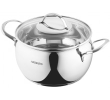 Кастрюля со стеклянной крышкой ARDESTO Gemini Liguria, 4л, нержавеющая сталь