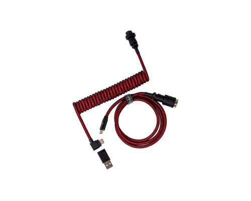 Кабель Type-A/Type-C Keychron Premium Coiled Aviator Cable-Straight Red