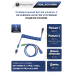 Кабель Type-A/Type-C Keychron Premium Coiled Aviator Cable-Straight Rainbow Palted black