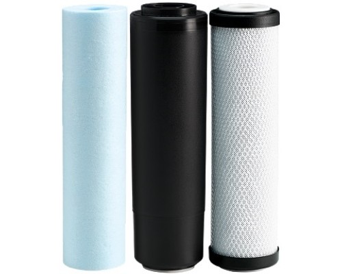 Комплект картриджей Ecosoft 1-2-3 улучшенный (2 угольных картриджа+полипропилен)