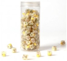 Набор механических переключателей Gateron Cap V2 Milky Yellow 110 pcs
