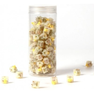 Набор механических переключателей Gateron Cap V2 Milky Yellow 110 pcs