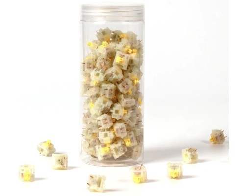 Набор механических переключателей Gateron Cap V2 Milky Yellow 110 pcs