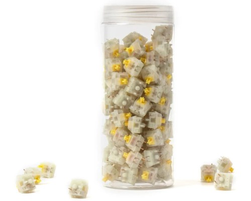Набор механических переключателей Gateron KS-3 Milky Pro Yellow 110 pcs