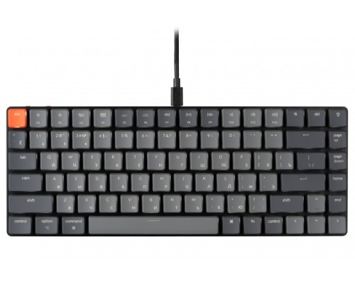 Клавиатура механическая K3 84Key, Gateron Red, BT/USB-A, Low Profile, EN/UKR, White Led, Чорний