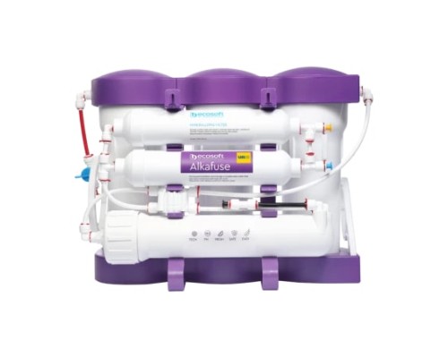 Фильтр обратного осмоса Ecosoft P'URE Alkafuse, мембрана 75gpd DuPont, картридж Alkafuse повышает pH воды, обогащает минералами магния.