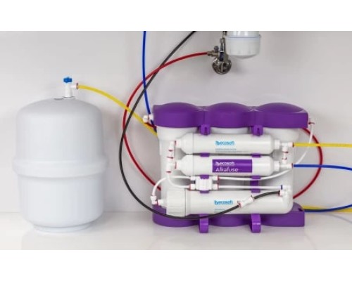 Фильтр обратного осмоса Ecosoft P'URE Alkafuse, мембрана 75gpd DuPont, картридж Alkafuse повышает pH воды, обогащает минералами магния.