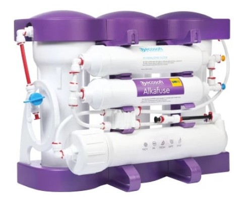 Фильтр обратного осмоса Ecosoft P'URE Alkafuse, мембрана 75gpd DuPont, картридж Alkafuse повышает pH воды, обогащает минералами магния.