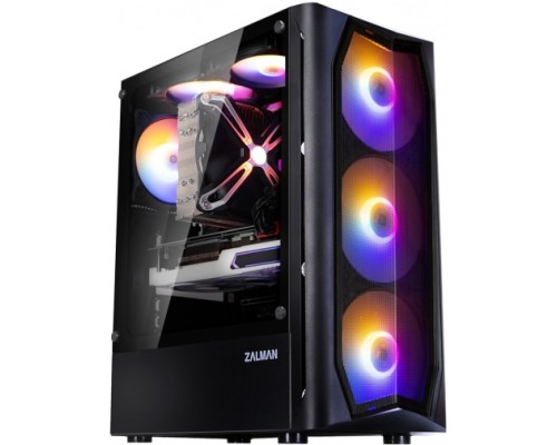 Корпус Zalman N4 Rev.1 без БП 1xUSB3.0, 2xUSB2.0, 3x140мм RGB, 3x120мм RGB, VGA 315мм, LCS ready, TG Side Window, ATX, чёрный