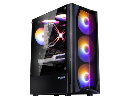 Корпус Zalman N4 Rev.1 без БП 1xUSB3.0, 2xUSB2.0, 3x140мм RGB, 3x120мм RGB, VGA 315мм, LCS ready, TG Side Window, ATX, чёрный