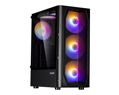 Корпус Zalman N4 Rev.1 без БП 1xUSB3.0, 2xUSB2.0, 3x140мм RGB, 3x120мм RGB, VGA 315мм, LCS ready, TG Side Window, ATX, чёрный