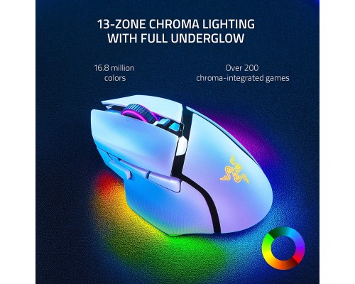 Беспроводная игровая мышь Razer Basilisk V3 Pro, RGB, USB-A / WL / BT, белая