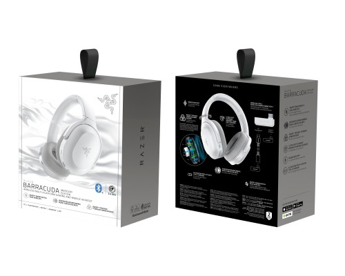 Беспроводная игровая гарнитура Razer Barracuda X (2022) BT / WL Mercury, белая