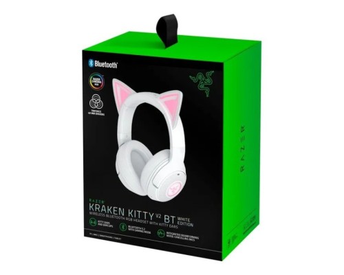 Беспроводная игровая гарнитура Razer Kraken Kitty V2 BT, RGB, белая