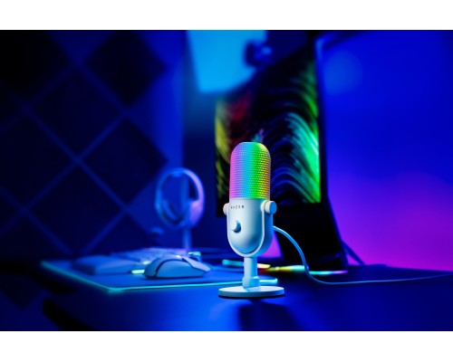 Микрофон геймерский Razer Seiren V3 Chroma, Uni, RGB, USB-A, 2м, белый