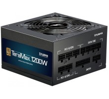 Блок питания Zalman Teramax (1200W) >90% 80+ Gold 120мм 1xMB 28pin (18+10) 2xCPU 8pin(4+4) 3xMolex 12xSATA 6xPCIe 8pin(6+2) Fully Modular