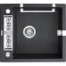 Мойка кухонная Deante Magnetic, гранит, квадрат, без крыла, 560х500х219мм, чаша - 1, накладная, металлический графит