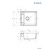 Мойка кухонная Deante Magnetic, гранит, квадрат, без крыла, 560х500х219мм, чаша - 1, накладная, металлический графит
