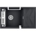 Мойка кухонная Deante Magnetic, гранит, прямоуг., с крылом, 820х500х219мм, чаша - 1, накладная, металлический графит