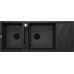 Мойка кухонная Deante Magnetic, гранит, прямоуг., с крылом, 1160х500х224мм, чаша - 2, врезная, графит металлик