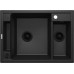 Мойка кухонная Deante Magnetic, гранит, прямоуг., без крыла, 690х500х219мм, чаша - 1.5, врезная, графит металлик