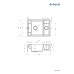 Мойка кухонная Deante Magnetic, гранит, прямоуг., без крыла, 690х500х219мм, чаша - 1.5, врезная, графит металлик