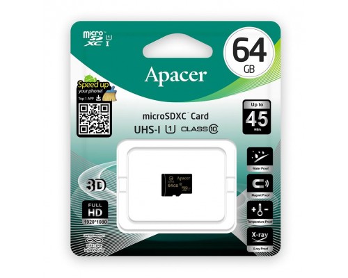 Micro SD Apacer 64GB Class 10