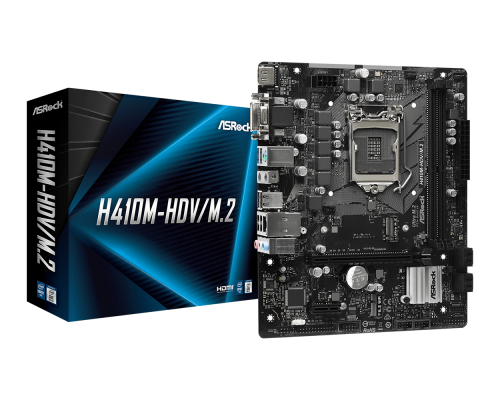 Материнская плата для Intel AsRock H410M HDV/M.2  2xDDR4 NVMe + m.2 for wi-fi/bt